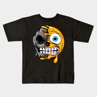 Grimacing Zombie Emoji Kids T-Shirt